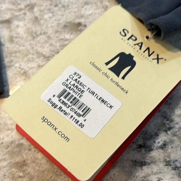 Spanx | On Top & In Control Long Sleeve Turtleneck in Graphite Gray Size XL - Picture 8 of 11
